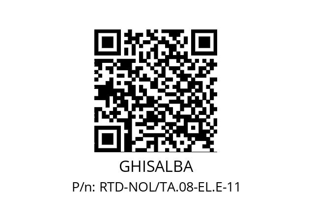   GHISALBA RTD-NOL/TA.08-EL.E-11