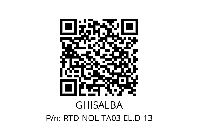   GHISALBA RTD-NOL-TA03-EL.D-13