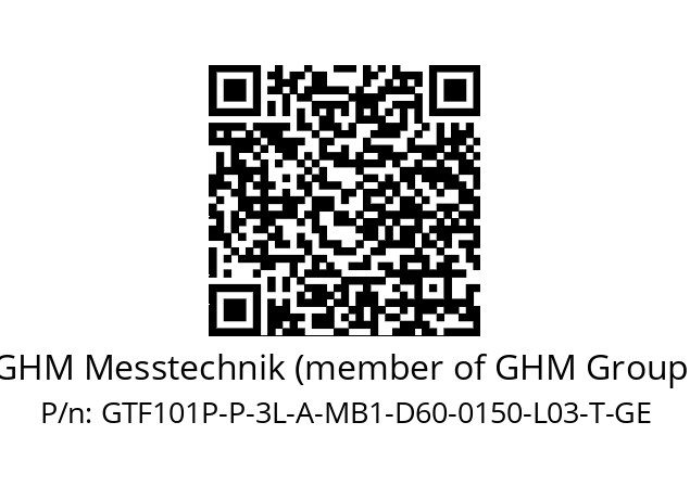   GHM Messtechnik (member of GHM Group) GTF101P-P-3L-A-MB1-D60-0150-L03-T-GE