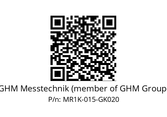   GHM Messtechnik (member of GHM Group) MR1K-015-GK020