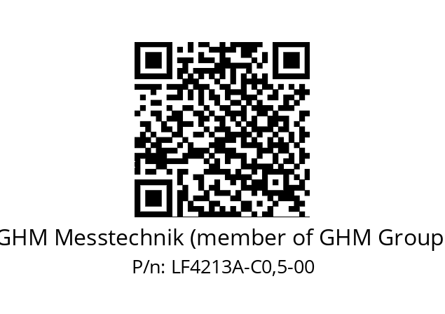   GHM Messtechnik (member of GHM Group) LF4213A-C0,5-00