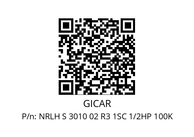   GICAR NRLH S 3010 02 R3 1SC 1/2HP 100K