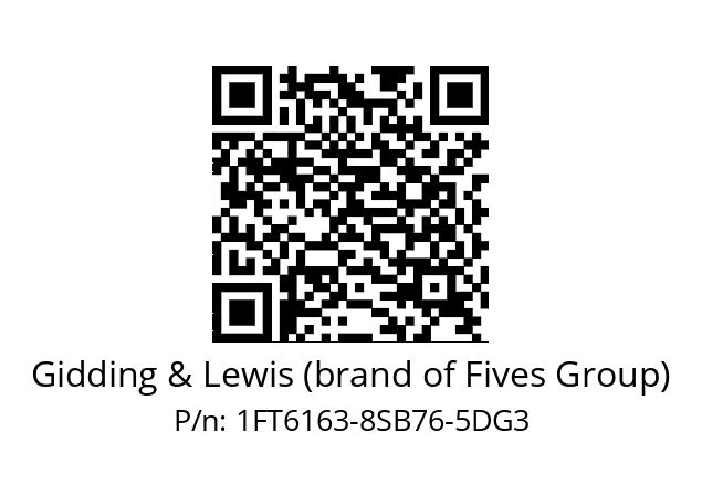   Gidding & Lewis (brand of Fives Group) 1FT6163-8SB76-5DG3