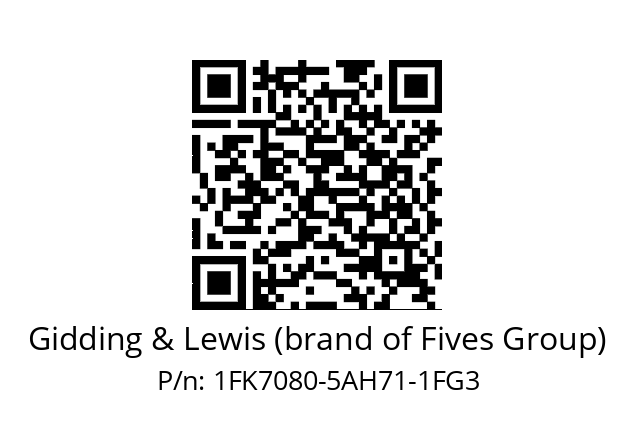   Gidding & Lewis (brand of Fives Group) 1FK7080-5AH71-1FG3