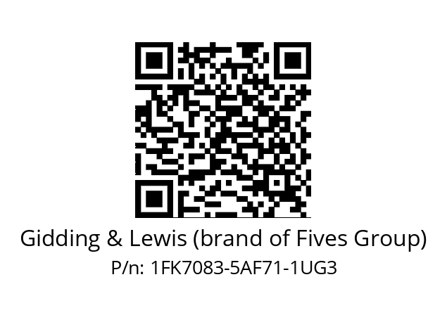   Gidding & Lewis (brand of Fives Group) 1FK7083-5AF71-1UG3