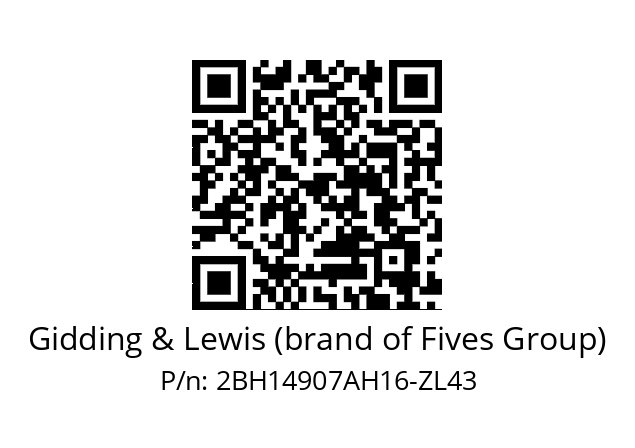   Gidding & Lewis (brand of Fives Group) 2BH14907AH16-ZL43