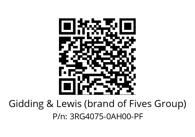   Gidding & Lewis (brand of Fives Group) 3RG4075-0AH00-PF