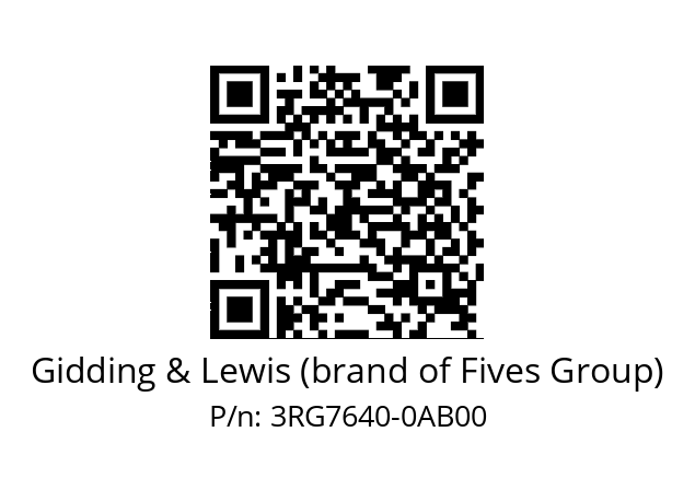   Gidding & Lewis (brand of Fives Group) 3RG7640-0AB00