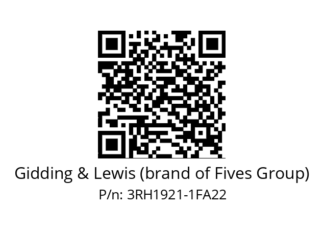   Gidding & Lewis (brand of Fives Group) 3RH1921-1FA22