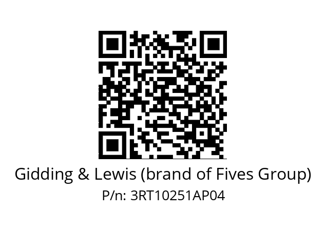   Gidding & Lewis (brand of Fives Group) 3RT10251AP04