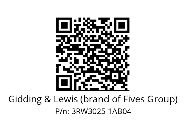   Gidding & Lewis (brand of Fives Group) 3RW3025-1AB04