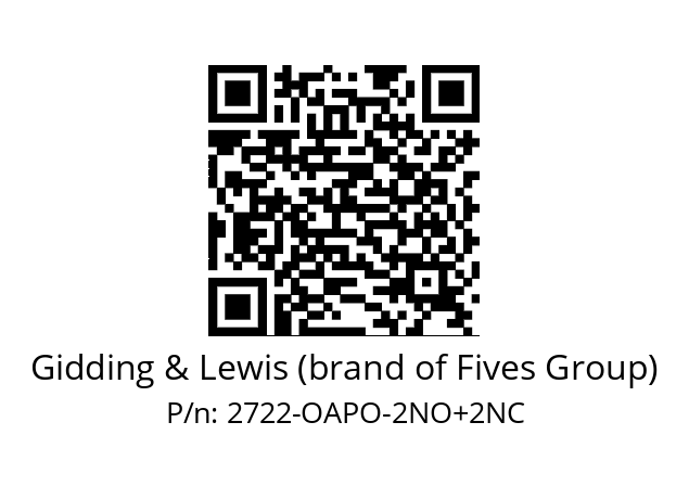   Gidding & Lewis (brand of Fives Group) 2722-OAPO-2NO+2NC