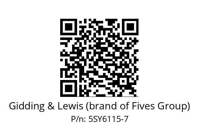   Gidding & Lewis (brand of Fives Group) 5SY6115-7