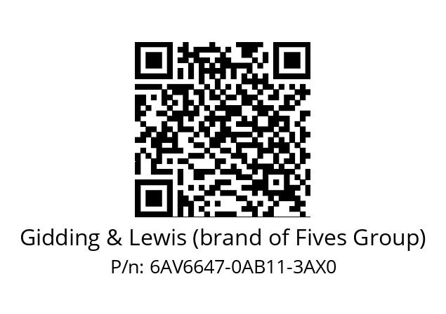   Gidding & Lewis (brand of Fives Group) 6AV6647-0AB11-3AX0