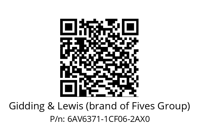   Gidding & Lewis (brand of Fives Group) 6AV6371-1CF06-2AX0