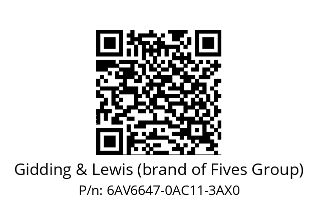   Gidding & Lewis (brand of Fives Group) 6AV6647-0AC11-3AX0