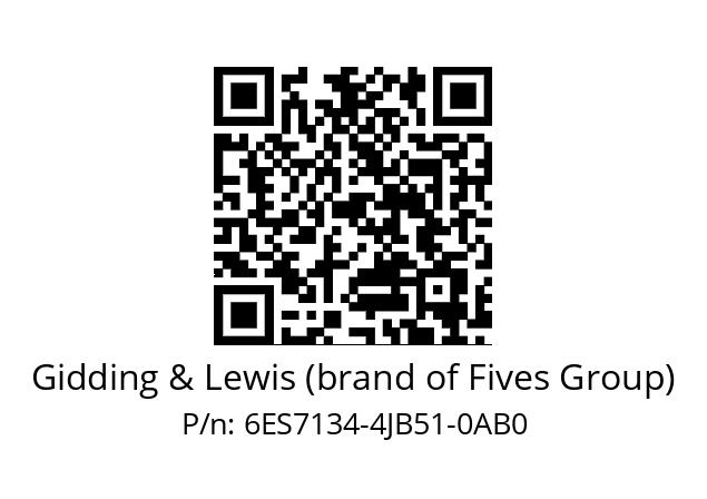   Gidding & Lewis (brand of Fives Group) 6ES7134-4JB51-0AB0