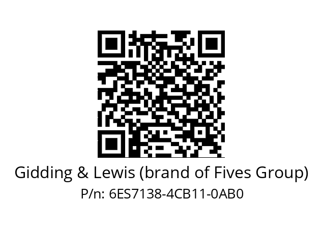   Gidding & Lewis (brand of Fives Group) 6ES7138-4CB11-0AB0