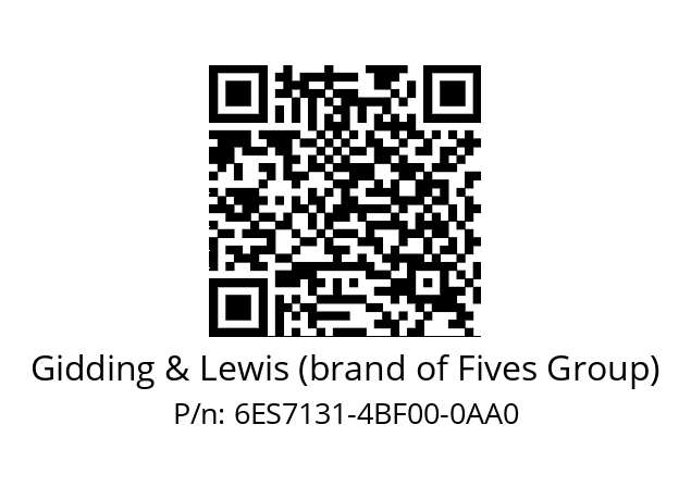   Gidding & Lewis (brand of Fives Group) 6ES7131-4BF00-0AA0