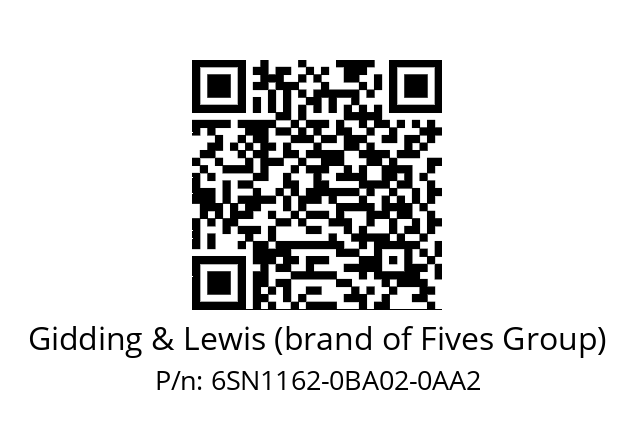   Gidding & Lewis (brand of Fives Group) 6SN1162-0BA02-0AA2