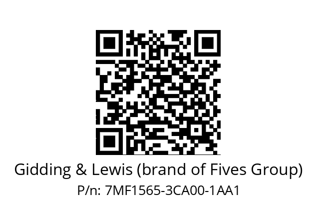   Gidding & Lewis (brand of Fives Group) 7MF1565-3CA00-1AA1