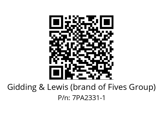   Gidding & Lewis (brand of Fives Group) 7PA2331-1