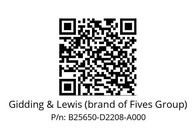   Gidding & Lewis (brand of Fives Group) B25650-D2208-A000