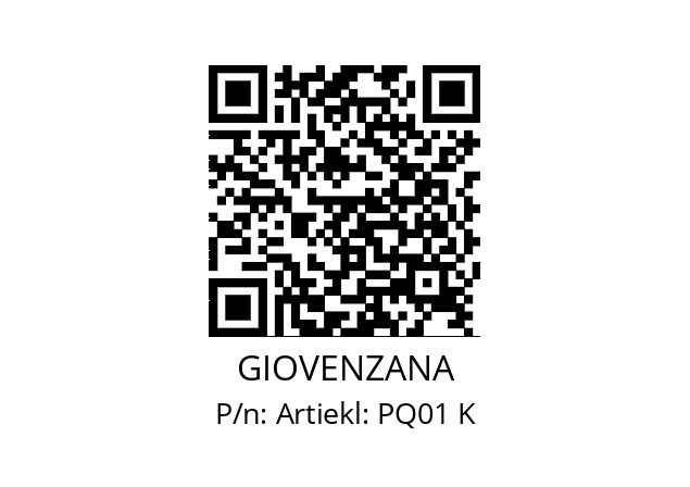   GIOVENZANA Artiekl: PQ01 K