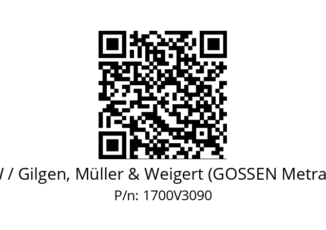   GMW / Gilgen, Müller & Weigert (GOSSEN Metrawatt) 1700V3090