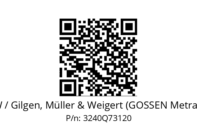   GMW / Gilgen, Müller & Weigert (GOSSEN Metrawatt) 3240Q73120