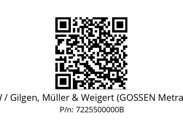   GMW / Gilgen, Müller & Weigert (GOSSEN Metrawatt) 7225500000B