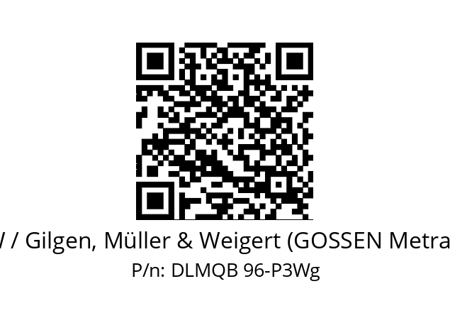   GMW / Gilgen, Müller & Weigert (GOSSEN Metrawatt) DLMQB 96-P3Wg