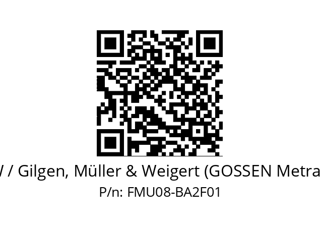   GMW / Gilgen, Müller & Weigert (GOSSEN Metrawatt) FMU08-BA2F01