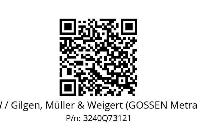   GMW / Gilgen, Müller & Weigert (GOSSEN Metrawatt) 3240Q73121