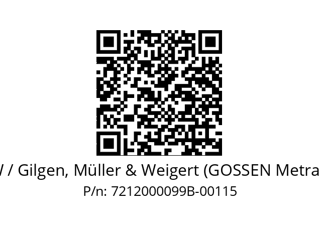   GMW / Gilgen, Müller & Weigert (GOSSEN Metrawatt) 7212000099B-00115