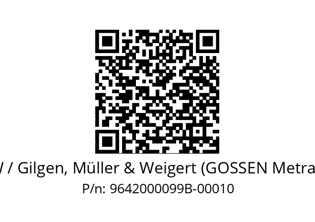   GMW / Gilgen, Müller & Weigert (GOSSEN Metrawatt) 9642000099B-00010