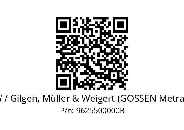   GMW / Gilgen, Müller & Weigert (GOSSEN Metrawatt) 9625500000B