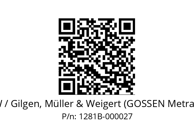   GMW / Gilgen, Müller & Weigert (GOSSEN Metrawatt) 1281B-000027