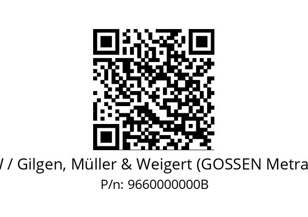   GMW / Gilgen, Müller & Weigert (GOSSEN Metrawatt) 9660000000B