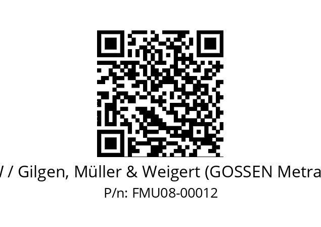   GMW / Gilgen, Müller & Weigert (GOSSEN Metrawatt) FMU08-00012