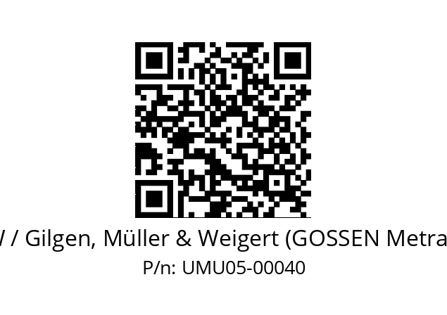   GMW / Gilgen, Müller & Weigert (GOSSEN Metrawatt) UMU05-00040