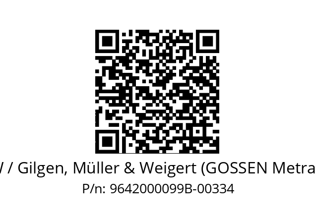   GMW / Gilgen, Müller & Weigert (GOSSEN Metrawatt) 9642000099B-00334