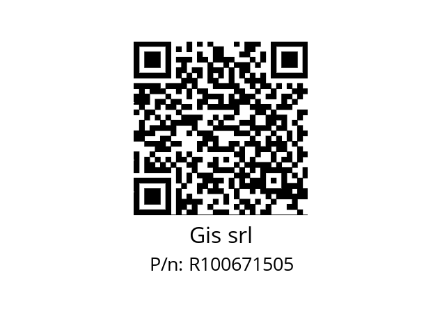   Gis srl R100671505