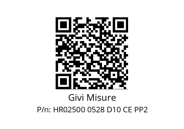   Givi Misure HR02500 0528 D10 CE PP2