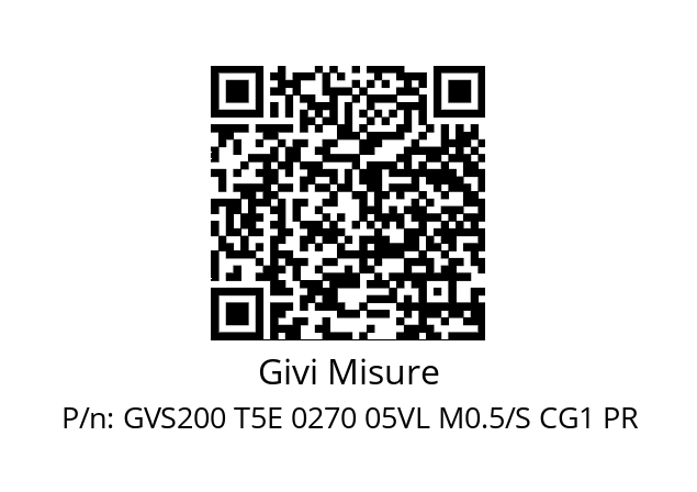   Givi Misure GVS200 T5E 0270 05VL M0.5/S CG1 PR