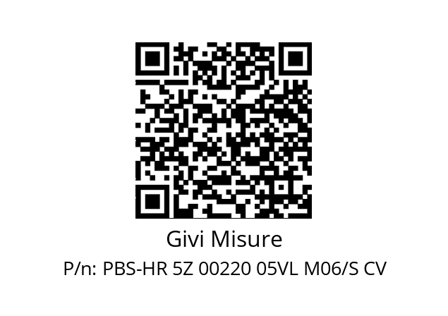   Givi Misure PBS-HR 5Z 00220 05VL M06/S CV