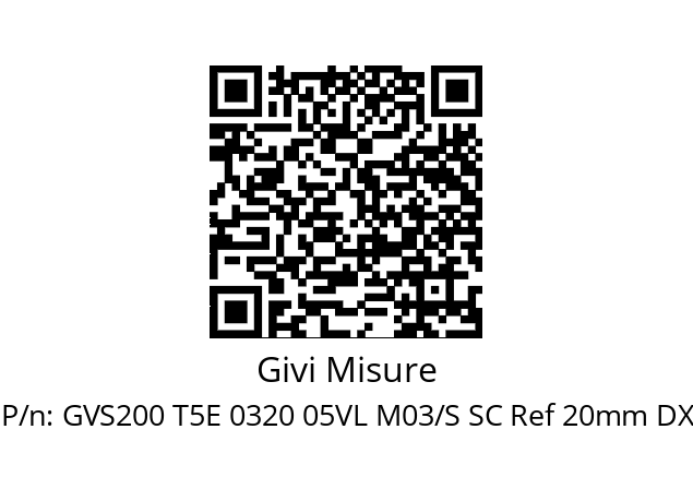   Givi Misure GVS200 T5E 0320 05VL M03/S SC Ref 20mm DX