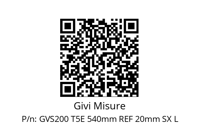   Givi Misure GVS200 T5E 540mm REF 20mm SX L