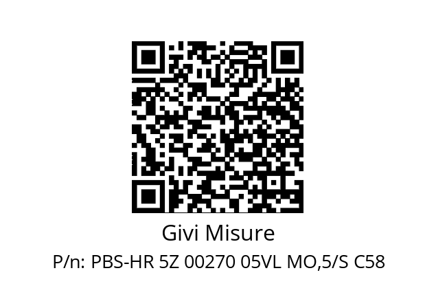   Givi Misure PBS-HR 5Z 00270 05VL MO,5/S C58