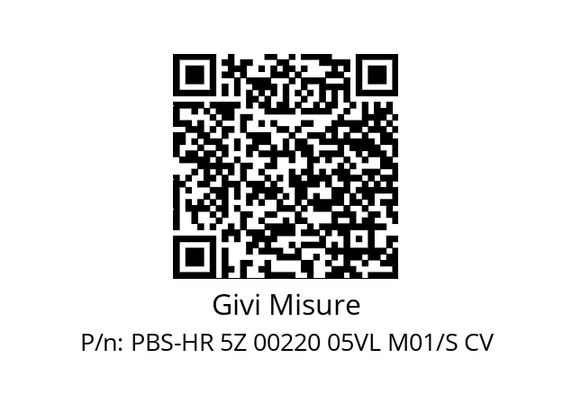   Givi Misure PBS-HR 5Z 00220 05VL M01/S CV